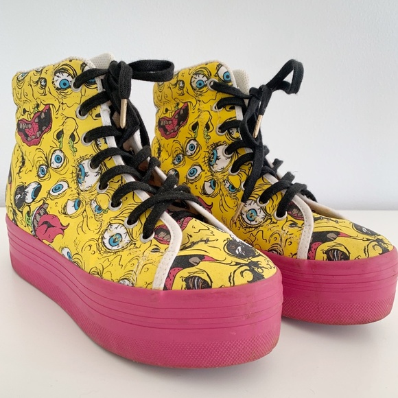 Rare JC Play Jeffrey Campbell Homg Crazy Platform sneakers - Picture 1 of 8
